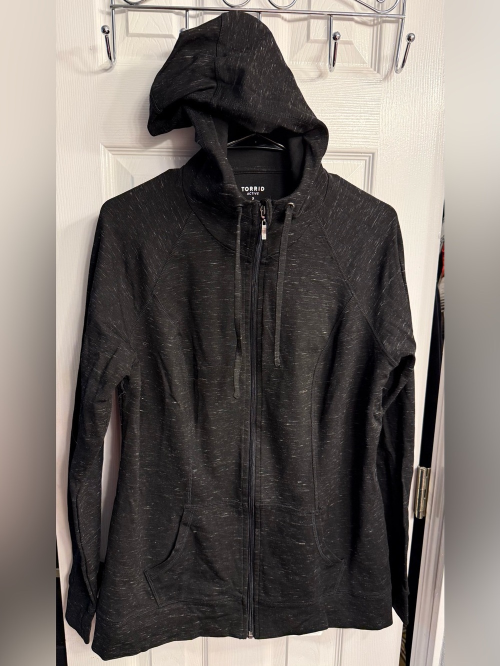 Torrid active 2x Black Heather Zip-Up Hoodie jacket